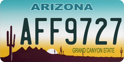 AZ license plate AFF9727