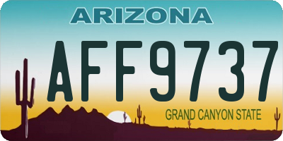 AZ license plate AFF9737