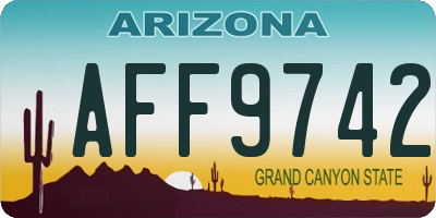 AZ license plate AFF9742