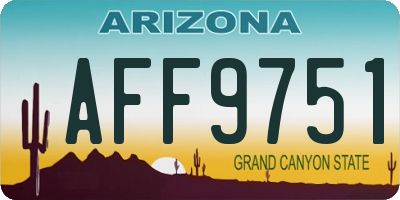 AZ license plate AFF9751