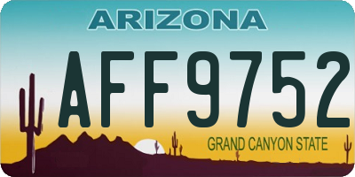 AZ license plate AFF9752