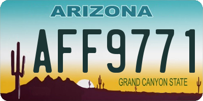 AZ license plate AFF9771
