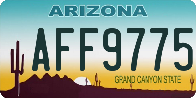 AZ license plate AFF9775