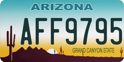 AZ license plate AFF9795