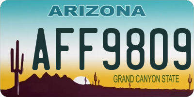 AZ license plate AFF9809