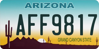 AZ license plate AFF9817
