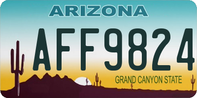 AZ license plate AFF9824