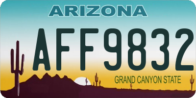AZ license plate AFF9832