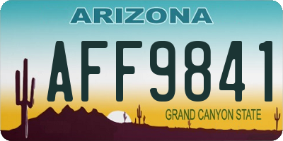 AZ license plate AFF9841