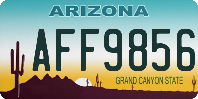 AZ license plate AFF9856