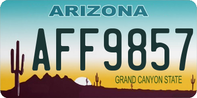 AZ license plate AFF9857