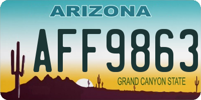 AZ license plate AFF9863