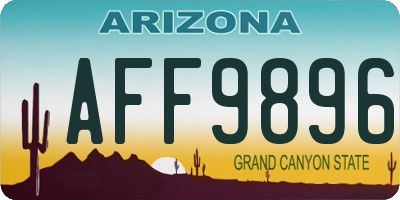 AZ license plate AFF9896