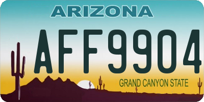 AZ license plate AFF9904