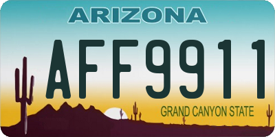 AZ license plate AFF9911