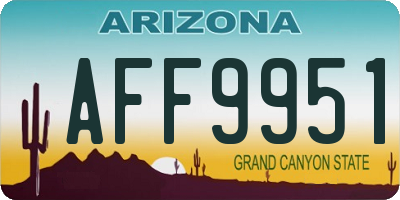 AZ license plate AFF9951