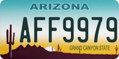 AZ license plate AFF9979