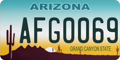 AZ license plate AFG0069