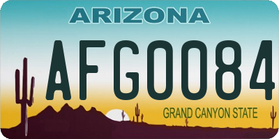 AZ license plate AFG0084