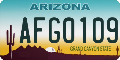 AZ license plate AFG0109