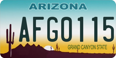 AZ license plate AFG0115