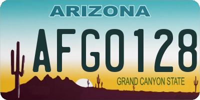 AZ license plate AFG0128