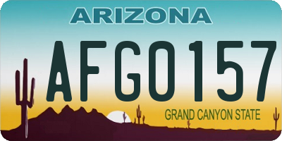 AZ license plate AFG0157