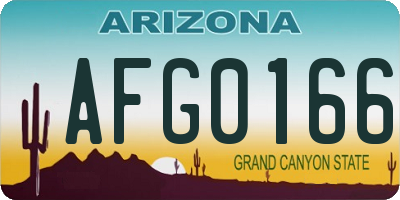 AZ license plate AFG0166