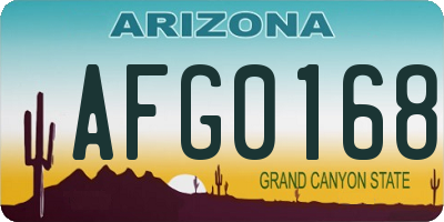 AZ license plate AFG0168