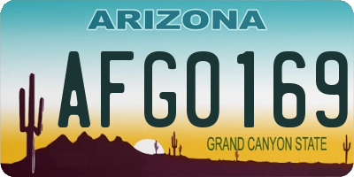 AZ license plate AFG0169