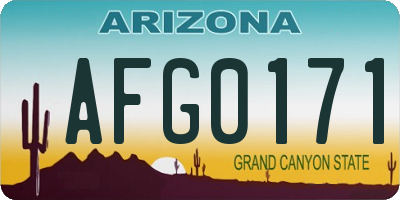 AZ license plate AFG0171