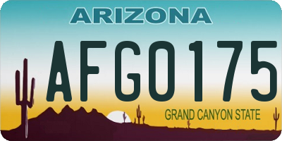 AZ license plate AFG0175