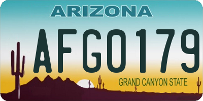 AZ license plate AFG0179
