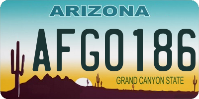 AZ license plate AFG0186