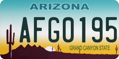 AZ license plate AFG0195