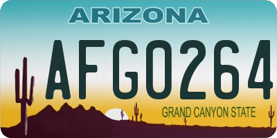 AZ license plate AFG0264