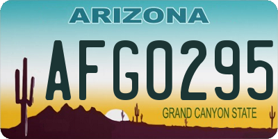 AZ license plate AFG0295