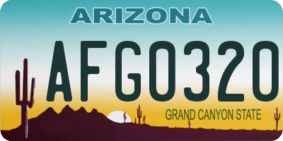 AZ license plate AFG0320