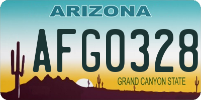 AZ license plate AFG0328