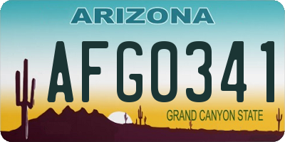 AZ license plate AFG0341