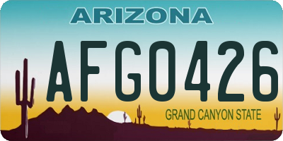 AZ license plate AFG0426