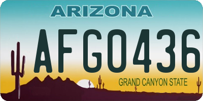 AZ license plate AFG0436