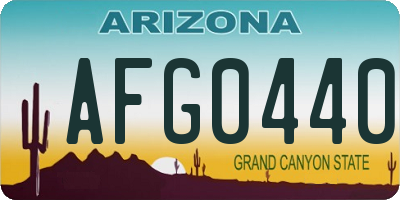 AZ license plate AFG0440