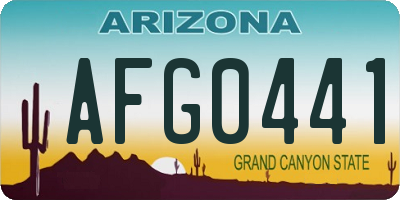 AZ license plate AFG0441
