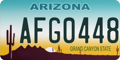 AZ license plate AFG0448