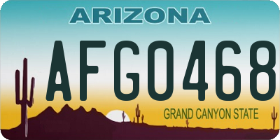 AZ license plate AFG0468