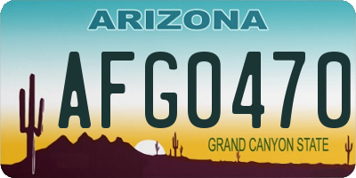 AZ license plate AFG0470