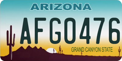 AZ license plate AFG0476