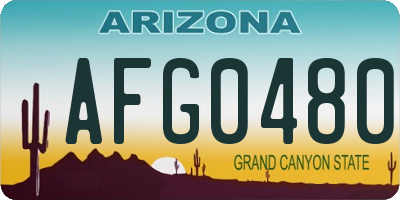 AZ license plate AFG0480