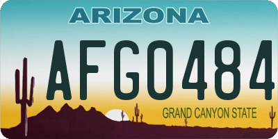 AZ license plate AFG0484
